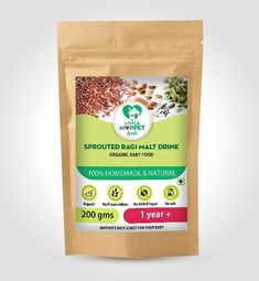 instant soy rice powder in a brown bag