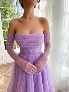 Light Purple Princess Dress Aesthetic, Lilac Glitter Dress, Lavender Aesthetic Dress, Lavender Sparkly Dress, Lilac Fairy Dress, Strapless Purple Dress, Lilac Evening Dress, Lavender Fairy Dress, Purple Dresses Aesthetic