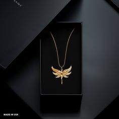 Embrace celestial elegance with our gold Angel pendants, exquisitely crafted in the USA. These divine pieces serve as a symbol of protection, guidance, and purity, perfect for those seeking a heavenly touch in their jewelry collection. PENDANT INFORMATION This pendant is made of real, solid gold.• Made in USA• Material: 14k or 18k solid gold• Finish: polished• Height: 1.33" (33,5 mm) x Width: 1.45" (36,5 mm)• Pendant weight: approx. 5 grams (14k)• Bail: fits up to 4 mm chains• Solid back, not ho Woman Angel, Symbol Of Protection, Gold Angel, Angel Pendant, Solid Gold Chains, Mini Pendants, Yellow Gold Pendants, Elegant Jewelry, Chain Lengths