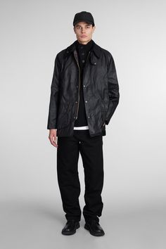 100% waxed cotton Classic Black Cotton Outerwear, Classic Waxed Finish Outerwear For Fall, Cotton Outerwear With Waxed Finish For Work, Waxed Cotton Jacket, Barbour Steve Mcqueen, Burberry Hat, Saint Laurent Shoes, Steve Mcqueen, Engineered Garments