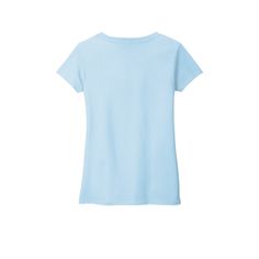 Find the District® Re-Tee® Women's V-Neck T-Shirt at Michaels. com. The affordable Re-Tee is 100% recycled fabric and never re-dyed, made from reclaimed material that otherwise could end up in a landfill. The affordable Re-Tee is 100% recycled fabric and never re-dyed, made from reclaimed material that otherwise could end up in a landfill. Soft. Comfy. High-quality. Doing good for the planet feels as good on the inside as it does on the outside. The production process infuses each garment with u Light Blue V-neck T-shirt For Summer, Casual Light Blue V-neck T-shirt, Basic Blue V-neck T-shirt, Blue Cotton V-neck T-shirt, Light Blue Cotton V-neck T-shirt, Crystal Blue, Recycled Fabric, Production Process, Womens Tees