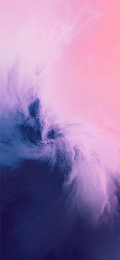 an abstract painting with blue and pink colors