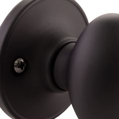 an image of a black door knob on a white background