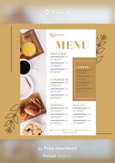 the menu is ready to be used as an appetizer for any type of food