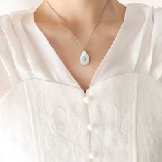 Style: Female Material: Titanium Steel, White Sea Shell / Mother of Pearl ，Opal Pearl Type: Cultured Pearl Color: White Necklace Length: 40+5cm Value Of Education, Droplet Necklace, Mother Of Four, Water Perfume, Mother Of Pearl Inlay, Freshwater Pearl Jewelry, 18k Gold Chain, Opal Pendant Necklace, Pearl Inlay