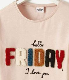 Quotes T Shirt, Hoodie Details, Embroidery Hoodie, Punch Needle Embroidery, Trendy Fashion Tops, Needle Punch, Shop The Look, Embroidered Tshirt, Girl Sweatshirts