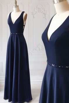 Navy Blue Formal Dress, Navy Prom Dresses, Navy Blue Prom Dresses, Blue Dress Formal, Blue Evening Dresses, Long Prom Dresses, Women's Evening Dresses, Satin Prom Dress, Pageant Dress