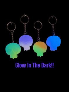 glow in the dark keychains with different colors