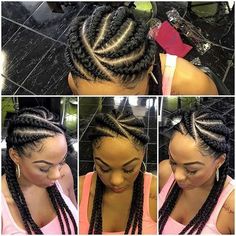 Looking for new and stylish ways to rock cornrows? Look no further, we've got the biggest, the most beautiful and the best! Cornrows Updo, Simple Braids, Braiding Styles, Braided Bun Hairstyles, Braids Hairstyles Pictures, African Hair