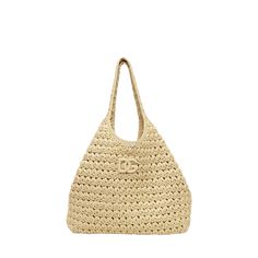 Dolce&Gabbana crochet rayon and leather tote bag with tonal DG logo  Shoulder straps  Open top  Interior, leashed zip pouch bag  Approx. 14.6"H x 15"W x 4.3"D Made in Italy Designer Rectangular Crochet Bag For Daily Use, Designer Everyday Straw Tote Bag, Designer Straw Tote Bag For Everyday, Designer Beige Crochet Bag For Travel, Designer Beige Bags With Braided Handles, Designer Crochet Travel Bag In Natural Color, Designer Natural Crochet Travel Bag, Luxury Double Handle Beach Bag, Designer Double Handle Straw Bag For Everyday