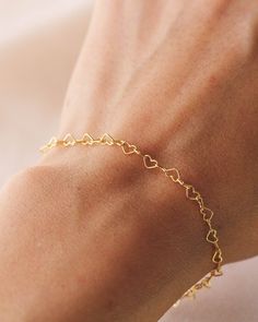 B1038 - GOLD FILLED — Priscilla Ma Everyday Yellow Gold Heart Charm Bracelet, Everyday Yellow Gold Heart Chain Bracelet, Delicate Adjustable Yellow Gold Charm Bracelet, Gold Heart-shaped Charm Bracelet With Adjustable Chain, Dainty Yellow Gold Link Bracelet, Dainty Link Yellow Gold Bracelet, 14k Yellow Gold Bracelet With Heart Charm, Dainty 14k Yellow Gold Filled Bracelet, Dainty Yellow Gold Chain Bracelet