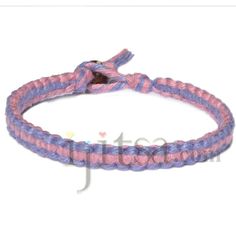 This hemp bracelet is made with Periwinkle and rose Pink soft hemp. Loop and bead closure. Pink Bohemian Braided Bracelet With Sliding Knot, Bohemian Pink Braided Bracelet With Sliding Knot, Casual Pink Braided Bracelets As Gift, Pink Macrame Jewelry For Friendship, Casual Pink Sliding Knot Jewelry, Pink Macrame Braided Bracelet For Friendship, Pink Macrame Bracelets For Friendship, Adjustable Pink Macrame Bracelets, Adjustable Pink Macrame Bracelet