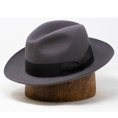 DelMonico Spanish Beaver Medium Brim Fur Fedora Formal Solid Fedora With Flat Crown, Fitted Fur Felt Top Hat, Classic Fur Felt Panama Hat With Flat Crown, Solid Curved Brim Fur Felt Fedora, Flat Crown Fur Felt Fedora, Fitted Panama Hat With Flat Crown For Formal Occasions, Formal Hat With Flat Crown, Classic Wool Wide Brim Panama Hat, Classic Wide Brim Fur Felt Hat