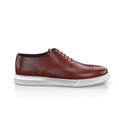 are handcrafted by individual order. Upper material is made by leather, premium leather. Insole and lining materials - leather. Your new shoes will be handcrafted especially for you and delivered for free to your home or office in 1-2 weeks. Included option for free return and remake if the shoes do not fit.Only now all this is available at an exclusive price of $229.95.Proceed with you order now. Business Leather Shoes With White Sole And Round Toe, Brown Low-top Dress Shoes With Contrast Sole, Elegant Brown Plain Toe Sneakers, Formal Brown Sneakers With Brogue Detailing, Elegant Brown Low-top Sneakers, Elegant Brown Lace-up Sneakers, Classic Leather Shoes With Branded Insole And White Sole, Leather Shoes With White Sole And Round Toe, Brown Leather Cap Toe Sneakers