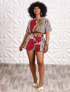 African Shorts, Ankara Top Styles, African Pants, African Shirt, Kids Dress Collection, 2piece Outfits, African Print Dress Designs, Crop Top Designs, African Shirts