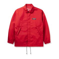 Created in collaboration with Eastpak, Undercover's jacket has been made in Japan from the same nylon as the former's backpacks. Taking cues from those iconic styles, it has a locker loop recalling the bag's top handle as well as a logo-appliquéd zipped pocket on the back. Red Nylon Outerwear For Outdoor, Red Nylon Streetwear Windbreaker, Red Nylon Windbreaker For Streetwear, Red Urban Windbreaker For Streetwear, Red Techwear Outerwear For Streetwear, Red Windbreaker For Fall Streetwear, Red Long Sleeve Nylon Windbreaker, Functional Red Streetwear Windbreaker, Functional Red Windbreaker For Streetwear