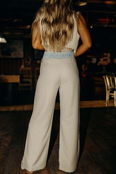 Elevate your western style game with The Sorella Set – a beige and white striped crop vest and pant duo that will take you from day to night! The button down cropped vest adds a touch of sophistication, while the mixed fabric straight leg pants provide comfort and versatility. Perfect for hitting the Vegas strip in style! Courtney is wearing size small paired with The Lone Star Lover Top and Floral Horse Wild Rag Crop Vest, The Vegas, Wild Rag, Cropped Vest, Vegas Strip, Curvy Dress, Heritage Collection, Lone Star, Western Style