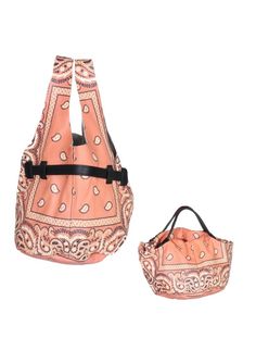 Wear It Two Ways! 100% Leather Printed Bandana Bucket Bag with two handle options. Made in Italy. Please review the return policy or email romibasha@gmail.com if you have any questions! Hobo Bucket Bag With Removable Pouch For Shopping, Printed Bandana, Kilim Bag, White Hot, Mcm Logo, Bandana Print, Winter 2023, Printed Leather, Wear It