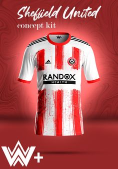 Sheffield United Football Jersey Outfit, Sport Shirt Design, Sport Jersey, Sheffield United, Soccer Uniforms, Jersey Outfit