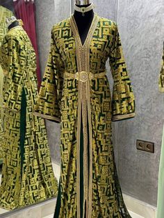 Green Kaftan For Wedding And Festivals, Green Wedding Kaftan, Anarkali Kaftan With Gold Embroidery, Floor-length Kaftan With Pallu For Traditional Ceremonies, Elegant Green Kaftan For Festivals, Fitted Kaftan With Pallu For Traditional Ceremonies, Floor-length Pallu Kaftan For Traditional Ceremonies, Elegant Green Festival Kaftan, Transitional Wedding Kaftan With Pallu