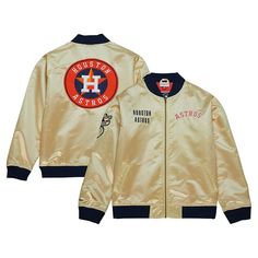 Celebrate your Houston Astros fandom with this Mitchell & Ness OG 2.0 Lightweight Satin Full-Zip Jacket. This lightweight satin jacket features embroidered Astros graphics with raised details, making it the perfect way to show your team spirit on a mild day. This jacket is the perfect way to show your Astros pride, whether you're at the ballpark or just out and about.Celebrate your Houston Astros fandom with this Mitchell & Ness OG 2.0 Lightweight Satin Full-Zip Jacket. This lightweight satin ja Satin Jacket, Satin Jackets, Houston Astros, Out And About, Mitchell & Ness, Outerwear Coats, Zip Jacket, Team Spirit, Lightweight Jacket