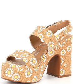 Chelsea & Violet Dazey Floral Print Cork Two Band Platform Sandals | Dillard's Clothes Style, Dillard's, Cute Fashion, Platform Sandals, Wedding Shoes, Cork, Clothing Accessories, Chelsea, Violet