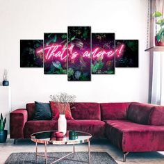 That's Amore Neon Wall Art is a beautiful addition to any decor style. Bring this stunning canvas print into your home to easily refresh your walls and elevate your decor. Neon Artwork, Neon Wall Art, Neon Wall, Wall Art Elephant, Art Elephant, Neon Sign, Off Sale, Girl Power, Decor Styles