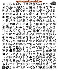 an image of the chinese characters and symbols in different languages, all written with black ink