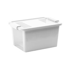 a white plastic container on a white background