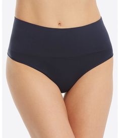 From Spanx&#x2C; this thong features: Soft&#x2C; seamless stretch microfiber Hidden shaping waistbandCotton gussetMinimal rear coverageNo visible panty linesNylon/spandexHand washImported. High-cut Leg Smoothing Shapewear Hosiery, Seamless Second-skin No-show Shapewear, Contoured Seamless Solid Shapewear, Shaping Seamless Shapewear Bottoms, Shaping Seamless Design Shapewear Bottoms, Micro-elastic Solid Shapewear With Moderate Coverage, Full Coverage Solid Shapewear With Seamless Design, Seamless Shaping High-cut Leg Swimwear, Shaping Seamless Solid Bottoms