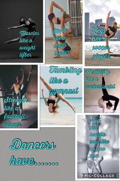 the dance poster shows different poses and words for each individual to use in this project