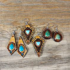 Check out this item in my Etsy shop https://www.etsy.com/listing/1448364082/tooled-leather-earrings-with-turquoise Bohemian Turquoise Leather Earrings, Handmade Leather Earrings In Turquoise, Handmade Turquoise Leather Earrings, Handmade Leather Turquoise Earrings, Handmade Southwestern Leather Earrings, Brown Southwestern Teardrop Jewelry, Southwestern Brown Teardrop Jewelry, Southwestern Style Brown Teardrop Jewelry, Southwestern Style Teardrop Brown Jewelry