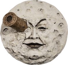 the moon has a telescope in it's mouth