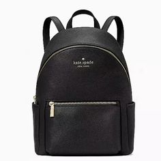 Nwt Kate Spade New York Leila Pebbled Leather Medium Dome Backpack Black Bag Price Is Strictly Firm 9.4" W X 12.88" H X 5.6" D Strap Drop: 2.05" Features Metal Pinmount Logo Closure Type: Zip Around Closure, Zip Closure Dust Bag Included: No Interior: Back Zip & Front Slip Pockets Exterior: Front Zip Pocket & Side Slip Pockets Materials Pebbled Leather Lining: Two Way Spade Jacquard Lining Luxury Kate Spade Leather Satchel Backpack, Luxury Chic Kate Spade Leather Backpack, Kate Spade Luxury Standard Backpack, Kate Spade Leather Backpack For On-the-go, Leather Backpack With Zipper Pocket For Errands, Leather Satchel Backpack For Errands, Kate Spade Satchel With Zipper Closure, Elegant Kate Spade Bag With Zipper Pocket, Kate Spade School Backpack