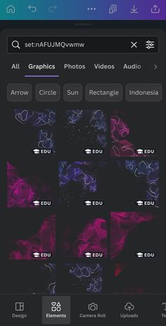 an iphone screen showing the settings for photos and text in different colors, shapes and sizes