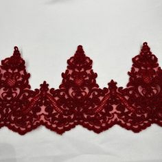 Make your special occasion even more remarkable and timeless with our Floral Lace Trimming Embroidered on 100% Polyester Net Mesh. Perfect for wedding dresses, evening gowns, dance costumes, and more, this exquisite product is handmade and of the highest quality. Made of 100% Polyester and measuring 6" wide, this Floral Lace Trim is an elegant and luxurious addition to any outfit. Our company offers 10 enchanting colors to choose from, so you're sure to find one that catches your eye. Give your Elegant Embroidered Fabric For Ceremony, Elegant Embroidered Lace Fabric For Ceremony, Formal Fitted Fabric With Floral Embroidery, Festive Formal Lace Embroidered Fabric, Elegant Lace With Intricate Embroidery For Ceremony, Elegant Wedding Embroidered Fabric With Lace Trim, Elegant Embroidered Fabric For Evening, Elegant Embroidered Fitted Fabric For Evening, Fitted Embroidered Lace Fabric For Ceremony