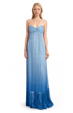 Shimmering Strapless Gown Isabel Marant Style, Drop Waist Gown, Empire Waist Gown, Jewel Badgley Mischka, Prom Dress Inspiration, Strapless Gown, Pleated Maxi Dress, Silk Charmeuse, Hoco Dresses