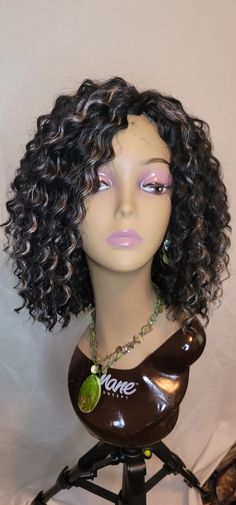 "New Handmade Deep Twist Crochet wig w/Lace Part in color #1B/Silver Gray. *This is NOT a Lacefront Wig, it's a Crochet Wig*. Unit is made on \"My Very Popular\" Stretchy Breathable Wig Cap. Comes in different colors, #1 jet black, #1b off black, #2 dark brown, #4 brown, #30 auburn, #27 blonde, #33 wine, #1b/burgundy mixed, and other mixed colors per buyer request (please send message for different color or length). Please allow 7-10 business days to ship." Lacefront Wig, Crochet Wig, Wig Color, Wig Cap, Off Black, Jet Black, Auburn, No 1, Different Colors