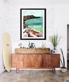 Strand Decor, Decoration Surf, Decoration Hall, Hawaiian Homes, Interior Design Minimalist, Hawaiian Decor, Surf Decor, Diamond Head, Hawaii Homes