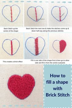 instructions for how to crochet a heart