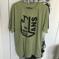 Vans Spitfire Wheels Collab Shirt New Size Xl Vans Long Sleeve Graphic Print Top, Casual Vans Tops With Screen Print, Vans Relaxed Fit Tops For Streetwear, Vans Cotton Crew Neck Top, Mens Vest Tops, Thrasher Shirt, Vans Hoodie, Vans Shorts, Logo Yellow