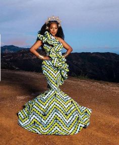 African print wedding dress couldn't be any better!  Please drop your phone number for shipping. Also to enable your dress fit perfectly, please provide your bust,waist,hip and length of dress measurements. Thank you! Ankara Mermaid Gown, African Wedding Dress Ankara, Prom Couples Outfits, Gown Ankara, Dress Ankara, African Prom Dresses, African Print Dress Ankara, Ankara Gown, African Wedding Dress