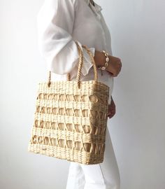 "Straw Bag for Casual Day Shopping and Travel. They made of Water Hyacinth bag. Great for gift to extra or your friend. (We disinfected the bag and ensure they ultra clean) Detail : 1 top drawstring closure 1 interior zipper pocket MEASUREMENT : Thickness 4\" (inches) x Width 11\" (inches) x Height 10\" (inches) Handle 6.5\" (inches) SHIPPING: We will be SHIPPED via THAI AIRMAIL and had TRACKING No. and Delivery Time 14 - 28 days to reach you **Canada , Mexico Express shipping only See More .. S Rectangular Summer Shoulder Bag For Shopping, Summer Style Rectangular Shoulder Bag For Shopping, Summer Style Rectangular Shopping Shoulder Bag, Rectangular Beach Bag With Handles For Shopping, Square Beach Bag For Summer, Square Summer Beach Bag, Shopping Rectangular Beach Bag, Rectangular Beach Bag As Spring Gift, Rectangular Beach Bag As Gift Bag