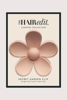 The secret to a fun and chic half- or full up do? This bloomin' flower clip. Chic soft touch matte finish Ideal for half-up styles and more Works for all hair types Flower Claw Clip, Wella Color Charm, Eyebrow Eyeshadow, Tarte Shape Tape, Nail Polish Stickers, Shape Tape, The Secret Garden, Everyday Chic, Crazy Colour