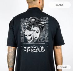 Japanese T Shirt Japanese Cyberpunk Anime Aesthetic Tshirt Harajuku Fashion Vintage Japanese Graphic Tee Japan Streetwear Hoodie for Him ❗ 𝗔𝗧𝗧𝗘𝗡𝗧𝗜𝗢𝗡: This listing INCLUDES MULTIPLE CLOTHING ARTICLE TYPES. Please be careful when you select from drop down list. Welcome to WesternAesthetic where timeless style meets modern charm! This tight-knit business is run by my fiancée and I, and serves to make sure your wardrobe is always expressive of who you are! We are passionate about curating stylish and comfortable clothing designs for everyone. Thank you for your support and for being a cherished part of our Etsy family! 🌟 𝗛𝗼𝘄 𝘁𝗼 𝗢𝗿𝗱𝗲𝗿: Please review all mockup photos and the color & size guides for proper fitting and color availability! - Select the Color, and clothing Size Harajuku Style Graphic Print Top For Alternative Fashion, Emo Style Graphic T-shirt For Streetwear, Alternative Anime Print Tops For Streetwear, Harajuku Style Tops For Halloween Streetwear, Emo Anime Print Tops For Streetwear, Harajuku Style Cotton T-shirt For Alternative Fashion, Harajuku Anime Print Tops For Alternative Fashion, Punk Tops With Front And Back Print For Streetwear, Harajuku Style Screen Print T-shirt For Streetwear