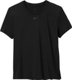 Nike Black Athleisure T-shirt, Nike Black Running Top, Nike Black Workout T-shirt, Basic Black Go-dry Tops, Functional Black Go-dry T-shirt, Nike Black Go-dry T-shirt, Nike Moisture-wicking T-shirt For Running, Black Stretch T-shirt For Running, Nike Go-dry T-shirt For Running