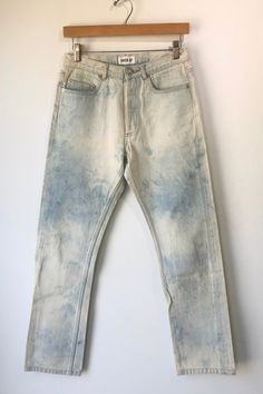 A.P.C. Hiver 87 Light Wash Jeans. Light acid wash tapered jeans with button fly closure. 100% Cotton, machine wash cold. Marked as size 28. Approx. Measurements Waist: 14" Front Rise: 10" Inseam: 30" Spring Pre-washed Blue Jeans, Washed Blue Rigid Denim Jeans With Button Closure, Fitted Acid Wash Denim Pants, Pre-washed Straight Leg Denim Blue Jeans, Pre-washed Cotton Jeans In Washed Blue, Light Wash Pre-washed Cotton Jeans, Straight Washed Cotton Jeans, Faded Straight Denim Jeans, Everyday Faded Washed Jeans