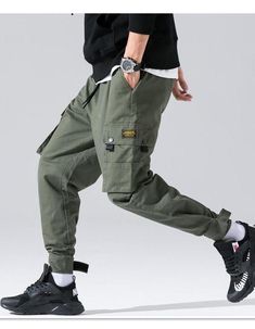 MOO Drop Crotch Cargo Cuffed Trousers Sirwal in 3 colours Modern Cargo Pants, Cuffed Trousers, Knitwear Details, Street Jacket, Tactical Wear, Black Jogger Pants