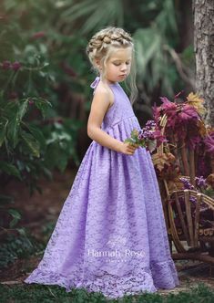 Lilac Kids Dress, Little Bridesmaids Dresses Kids Purple, Lavender Flower Girl Dress, Lilac Flower Girl Dresses, Bohemian Flower Girl Dress, Bohemian Flower Girl, Vintage Flower Girls, Flower Girl Dresses Vintage, Purple Flower Girl Dress