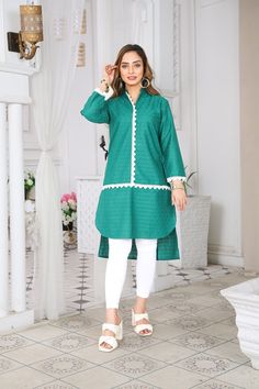 ➤ Fabric = Shirt - Fine Cotton Lawn Chikankari ➤ Color = Shirt - Forest Green ➤ Length = Medium Size Shirt Length 40 inches (High-Low Design). ➤ ➤ Experience the Comfort and Style of IshDeena Indian Chikankari Kurtis Our IshDeena Indian Chikankari Kurtis are the perfect solution for women looking for comfortable and stylish traditional wear. Made from 100% pure cotton lawn, these Kurtis ensure the highest quality and durability. The soft and breathable material provides a comfortable experience, making it suitable for any season and perfect for festival, casual, office, and travel occasions. Designed with Elegance and Authenticity The Kurtis feature beautiful Chikankari embroidery, adding a touch of elegance and authenticity to your wardrobe. The design is versatile and can be worn for bot Tops For Jeans, Kurtis For Women, Chikankari Embroidery, Pakistani Style, Long Kurta, Jeans Leggings, Traditional Wear, Casual Office, Jean Top